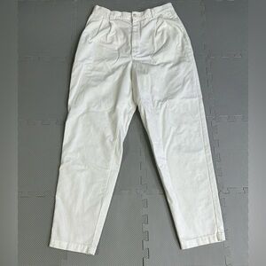 DOCKERS Pants Womens Size 12x31 White Classic Khaki Twill Pleated Vintage